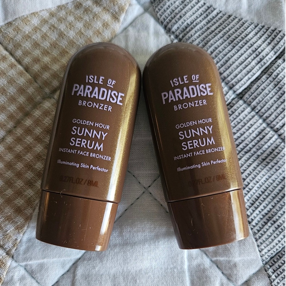 Isle of Paradise Sunny Serum Bronzer Unisex 2x 8ml Golden Hour New Glow Duo